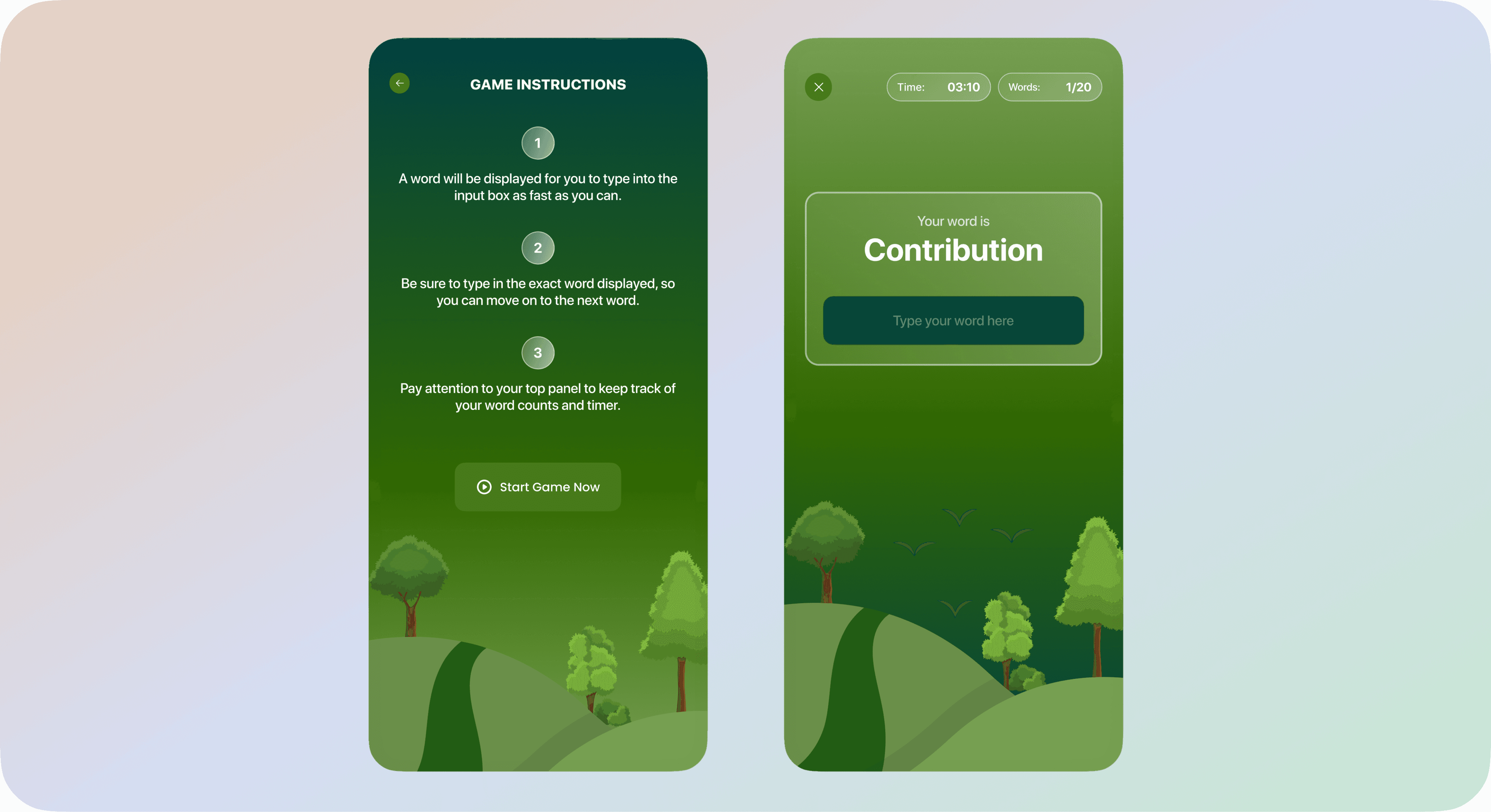 Game instructions and gameplay with Sycamore branding